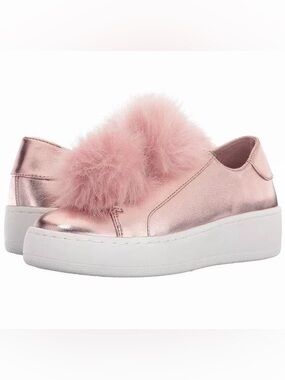 Steve Madden Women's Blush Pink Faux-Fur Slip-On Mule